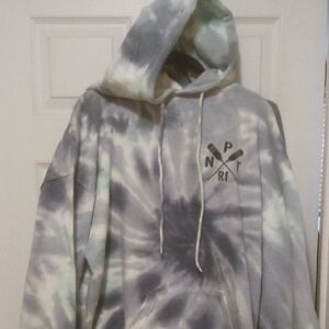 Newport (RI) Sea Blue Navy Tie-Dye Hoodie with Logo XL